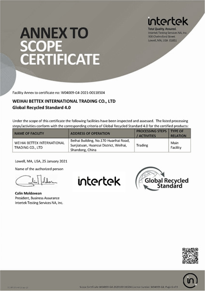 GRS Certificate